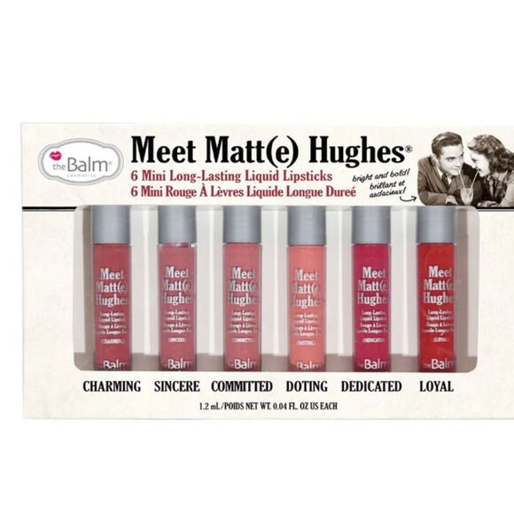 TheBalm Meet Matt(e) Hughes 6 Mini Long-Lasting Liquid Lipsticks - Picture 2 of 6